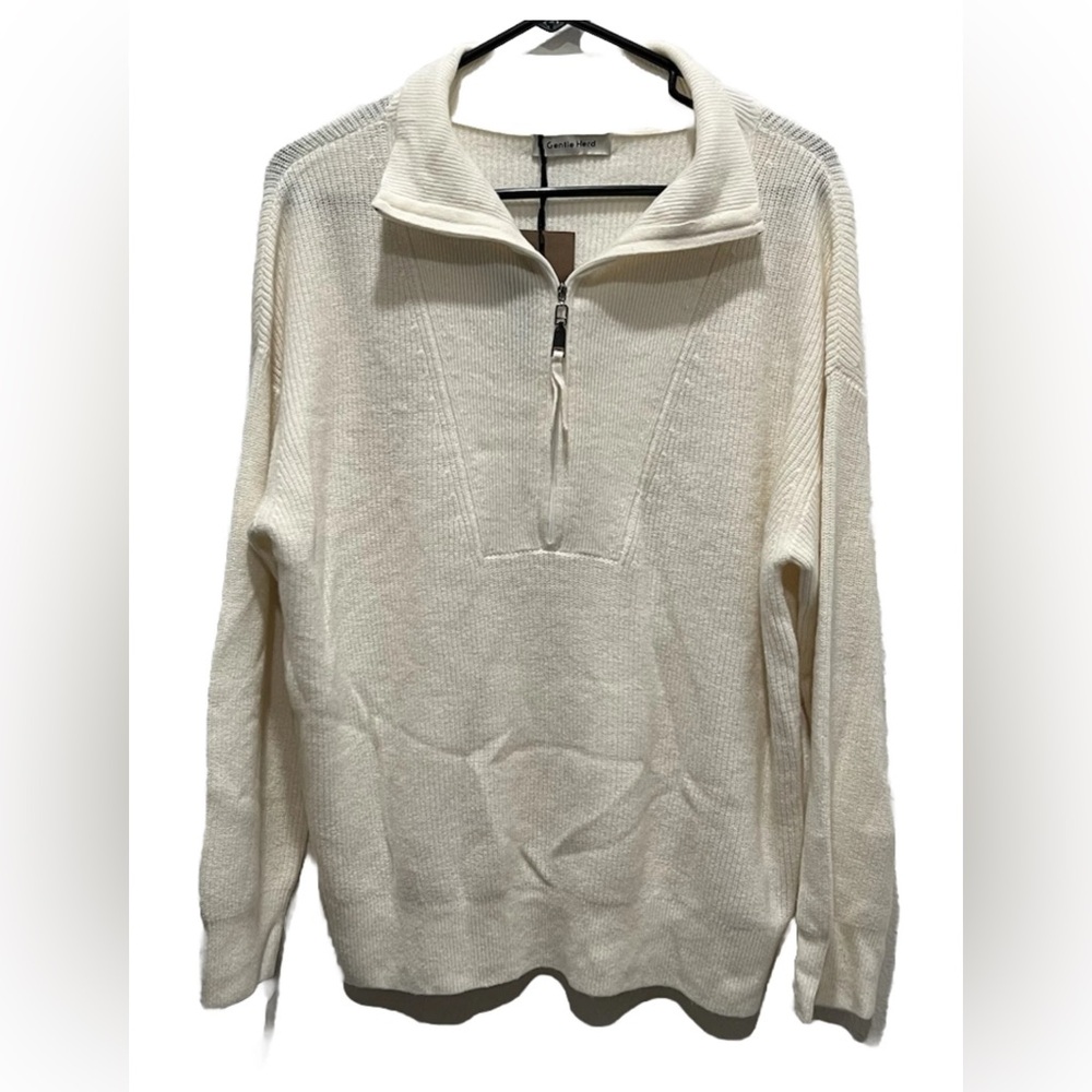 NEW Gentle Herd 100% Cashmere Sweater Women’s Medium Relaxed Fit Pullover - Picture 1 of 5